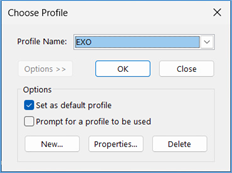 Set as default profile window.